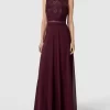 Jake*s Cocktail Abendkleid Mit Zierbesatz – Aubergine 17