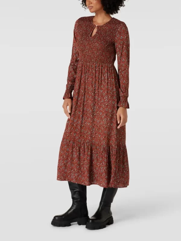 Montego Midikleid Mit Floralem Muster – Terrakotta 5