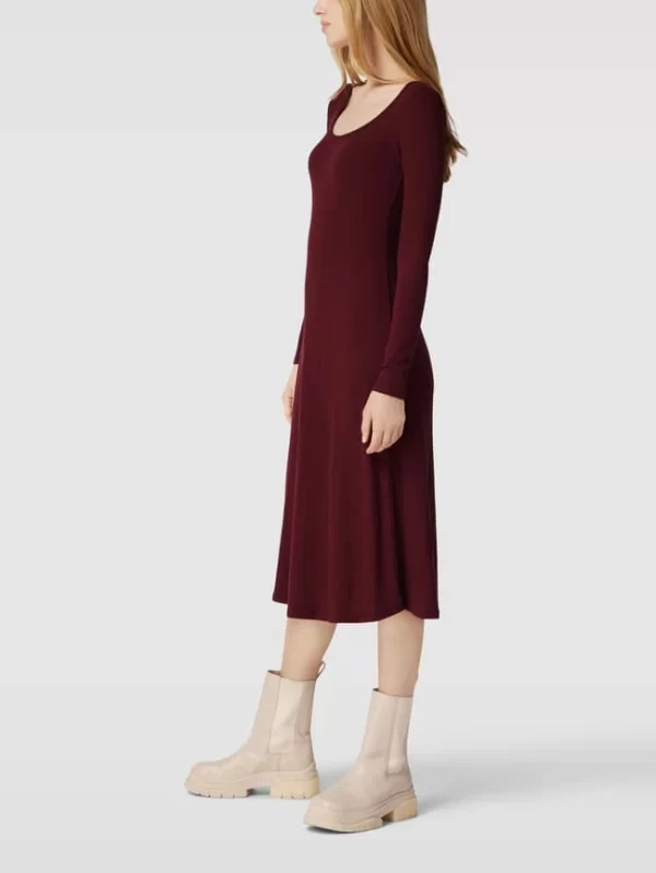 Mango Midikleid In Ripp-Optik Modell ‘KILIAN’ – Bordeaux Rot 5