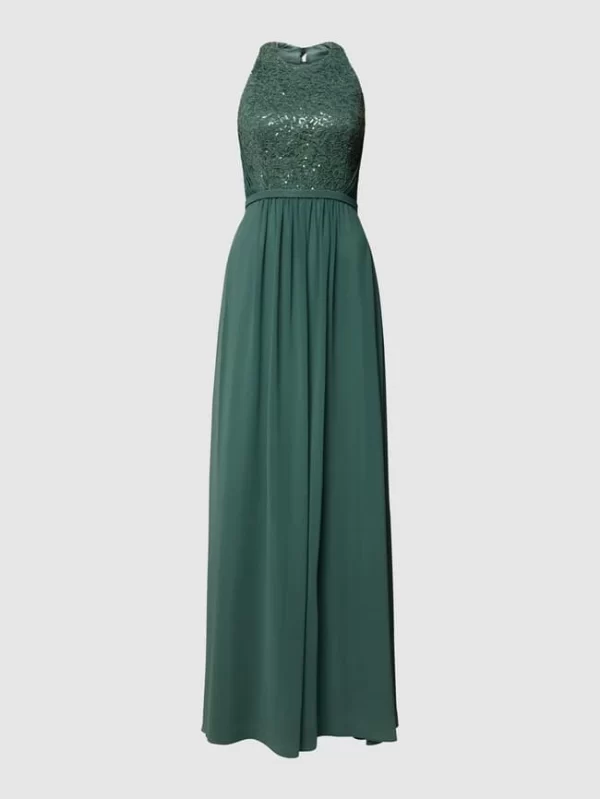 V.M. Abendkleid Mit Pailletten-Besatz – Grün 3