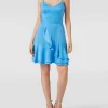 V.M. Cocktailkleid In Wickel-Optik – Ozean Blau 17