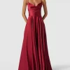 Luxuar Abendkleid Mit Herz-Ausschnitt – Dunkelrot 19