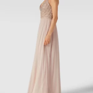 LACE & BEADS Abendkleid Mit Ziersteinen – Hellrosa 13