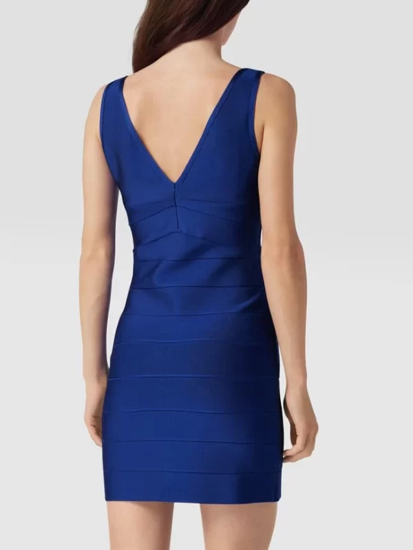 Vera Wang Bride Cocktailkleid Mit V-Ausschnitt – Royalblau 6