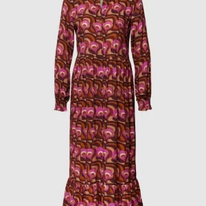 Milano Italy Midikleid Mit Allover-Muster Modell ‘Retroflower Maxi Dress’ – Camel 9