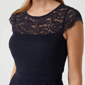 V.M. Cocktailkleid Aus Floraler Spitze Und Chiffon – Marineblau 11
