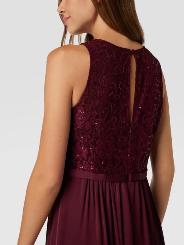 Jake*s Cocktail Abendkleid Mit Paillettenbesatz – Bordeaux Rot 4