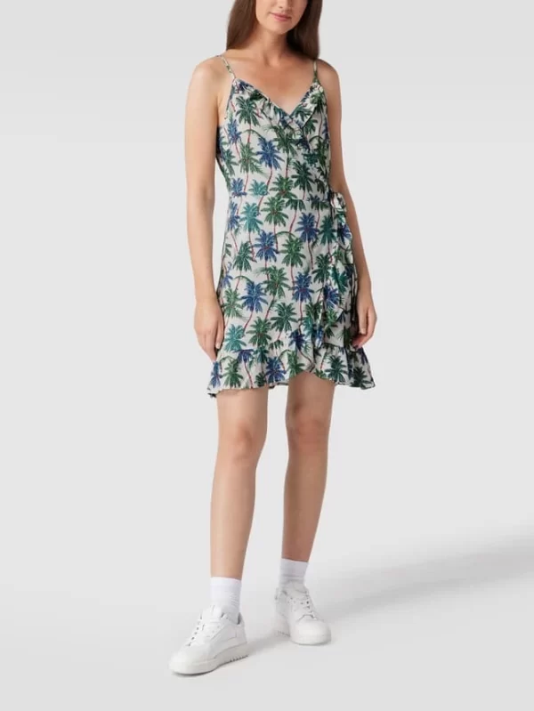 Only Wickelkleid In Minilänge Mit Asymmetrischem Volantsaum – Sand 1