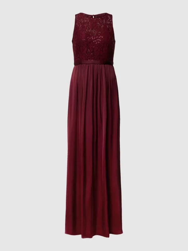 Jake*s Cocktail Abendkleid Mit Paillettenbesatz – Bordeaux Rot 3