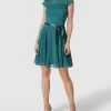 Swing Cocktailkleid Mit Spitzenbesatz – Petrol 17