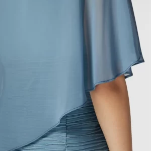 Swing Cocktailkleid Mit Asymmetrischem Cape – Rauchblau 11