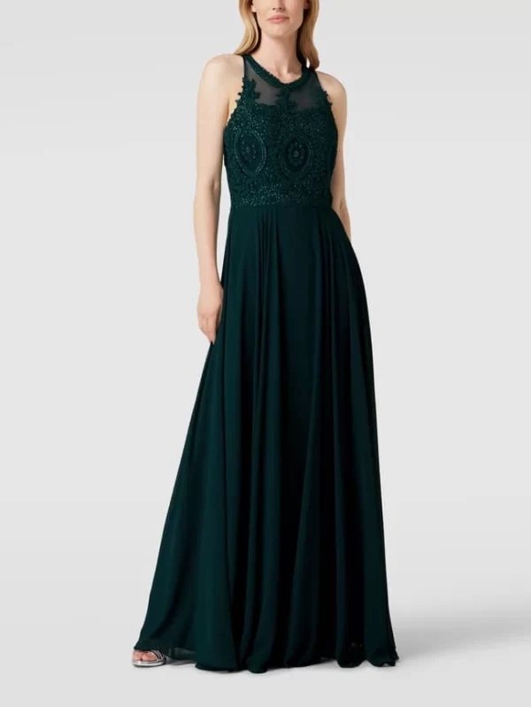 Mascara Midikleid Mit Zierbesatz – Dunkelgrün 1