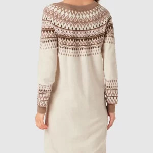 Esprit Strickkleid Mit Norwegermuster – Sand 15