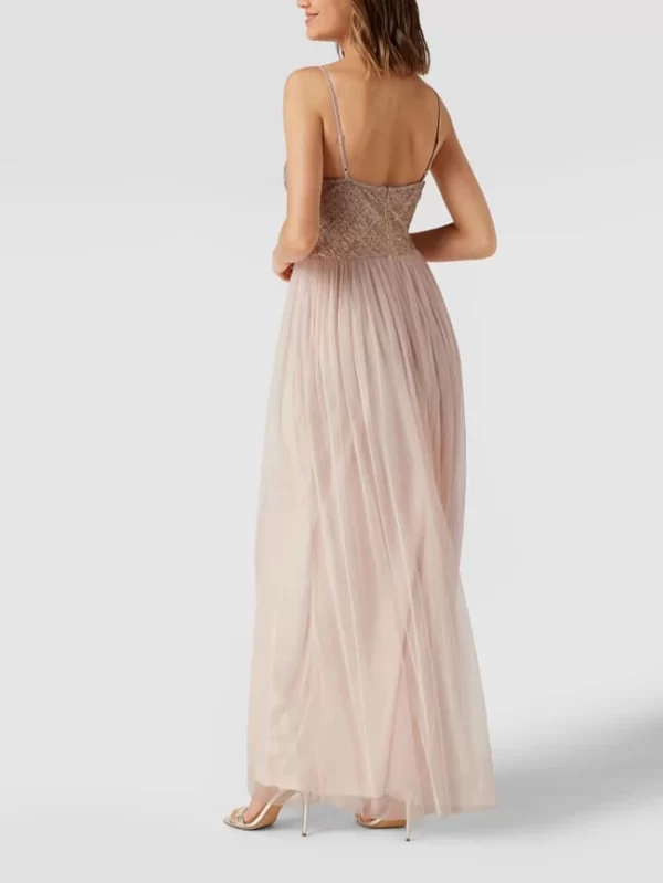 LACE & BEADS Abendkleid Mit Ziersteinen – Hellrosa 6