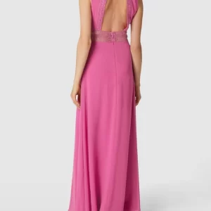 V.M. Abendkleid Mit Lochstickereien – Pink 15