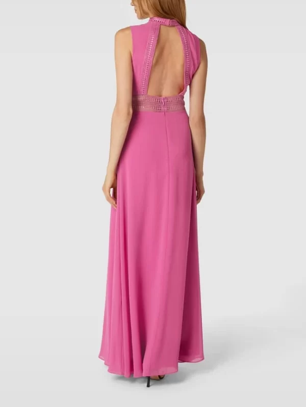 V.M. Abendkleid Mit Lochstickereien – Pink 6