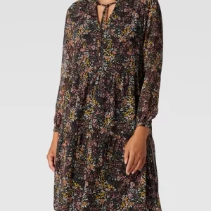 Montego Blusenkleid Mit Allover-Muster Modell ‘Miniblume’ – Schwarz 13