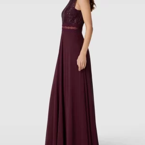 Jake*s Cocktail Abendkleid Mit Zierbesatz – Aubergine 13