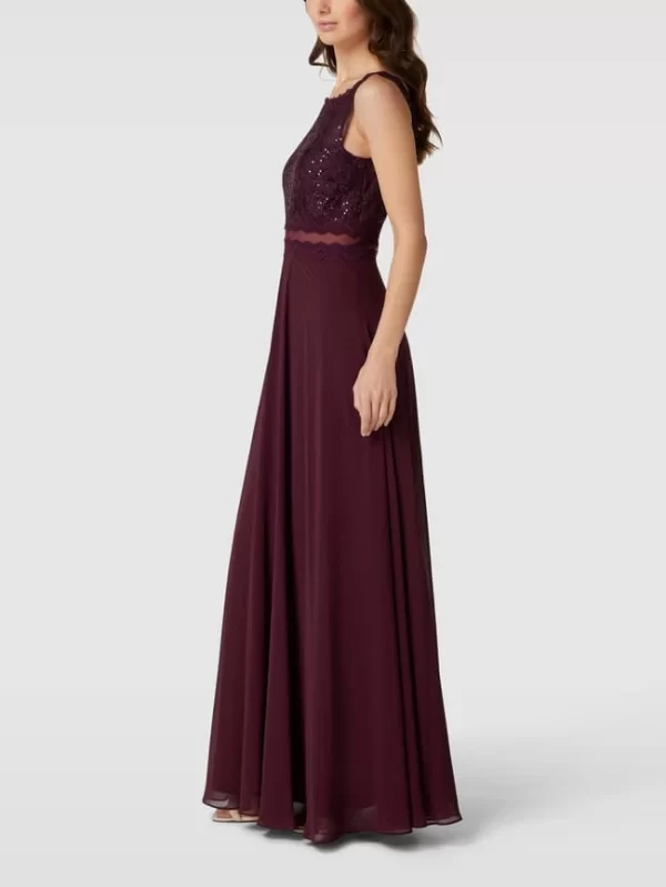Jake*s Cocktail Abendkleid Mit Zierbesatz – Aubergine 5