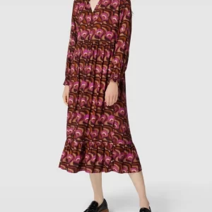 Milano Italy Midikleid Mit Allover-Muster Modell ‘Retroflower Maxi Dress’ – Camel 13