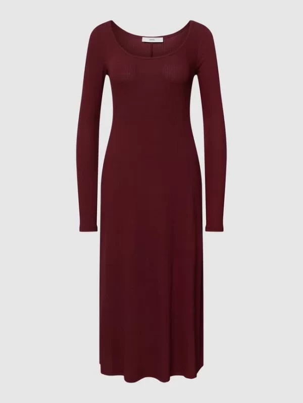 Mango Midikleid In Ripp-Optik Modell ‘KILIAN’ – Bordeaux Rot 3
