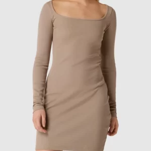 Calvin Klein Jeans Minikleid In Ripp-Optik Modell ‘SQUARE NECK RIB DRESS’ – Beige 13