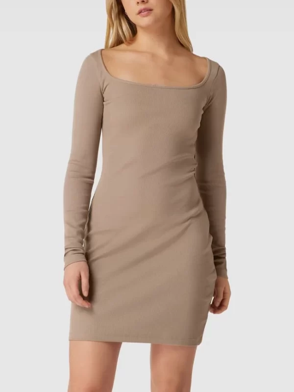 Calvin Klein Jeans Minikleid In Ripp-Optik Modell ‘SQUARE NECK RIB DRESS’ – Beige 5