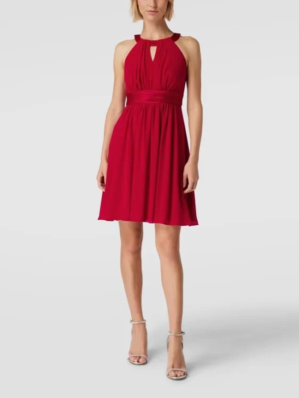 Jake*s Cocktail Cocktailkleid Mit Amerikanischem Ausschnitt – Rot 1