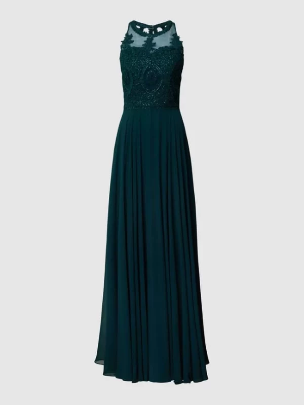 Mascara Midikleid Mit Zierbesatz – Dunkelgrün 3