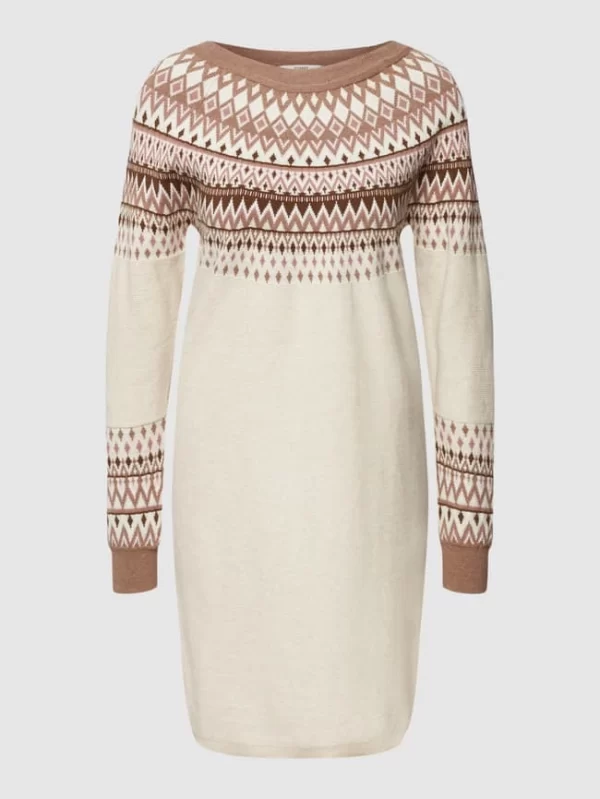 Esprit Strickkleid Mit Norwegermuster – Sand 3