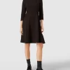 Montego Knielanges Kleid Mit Allover-Muster – Schwarz 7