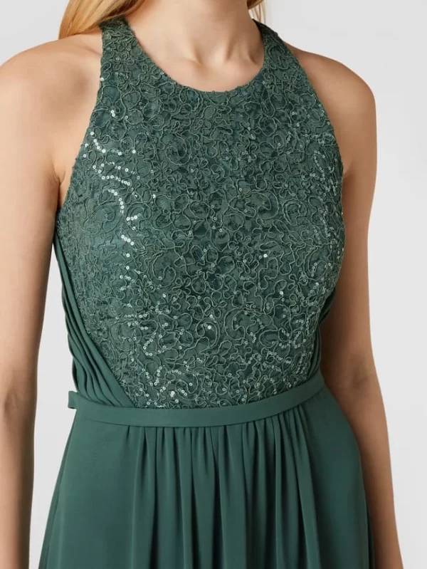 V.M. Abendkleid Mit Pailletten-Besatz – Grün 4