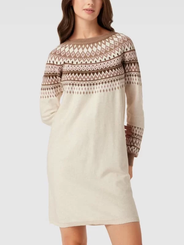 Esprit Strickkleid Mit Norwegermuster – Sand 5