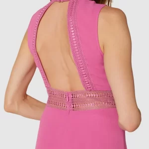 V.M. Abendkleid Mit Lochstickereien – Pink 11