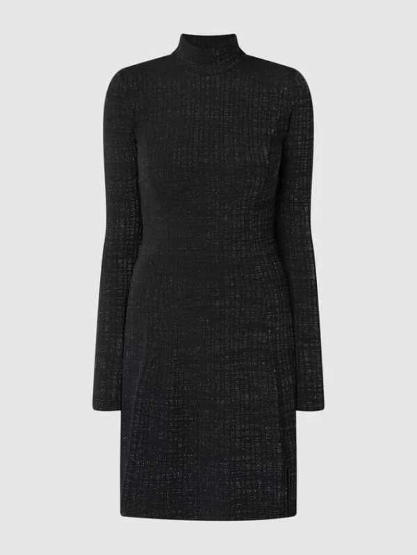 Guess Kleid Mit Effektgarn – Schwarz 3