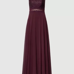 Jake*s Cocktail Abendkleid Mit Zierbesatz – Aubergine 9