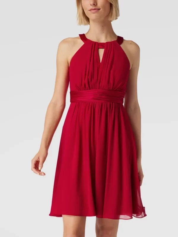 Jake*s Cocktail Cocktailkleid Mit Amerikanischem Ausschnitt – Rot 5