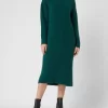 American Vintage Strickkleid Mit Stretch-Anteil Modell ‘Domy’ – Dunkelgrün 19