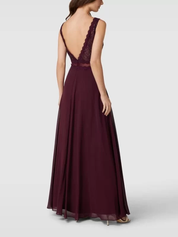 Jake*s Cocktail Abendkleid Mit Zierbesatz – Aubergine 6