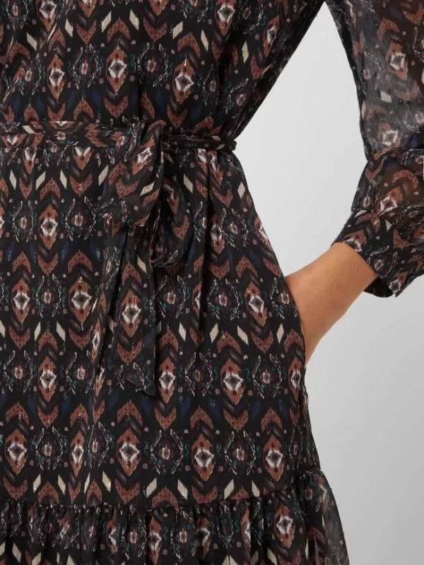 Oui Kleid Mit Effektgarn – Schwarz 4